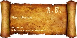 Ney Bence névjegykártya